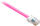 Network cable RJ45 twisted pair, 100Base-T, 3 meters Cat.5e UTP, Pink Colour, PL5EPK3