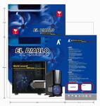 APLUS El-Diablo Super Tower ATX Case, Enormous Blue Side 360mm Fan, Huge Front 250mm Fan, No PSU