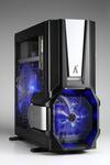 APLUS El-Diablo Super Tower ATX Case, Enormous Blue Side 360mm Fan, Huge Front 250mm Fan, No PSU