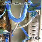 Accessory, cable sleeving kit, Blue,Tie wraps htshrink tube