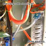 Accessory, cable sleeving kit, Red,Tie wraps htshrink tube