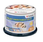 CD-R 700MB/80M, Verbatim 52x  50 pcs in Cake Case, Printable, Silver Surface