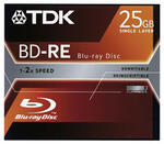 BD-RE, TDK Blu-ray 25GB, Rewritable Disc - Single Sided, 2x Speed Recording