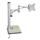 Brateck LCD Monitor Table Stand w/Arm & Desk Clamp Silver VESA 75/100mm 15Kg