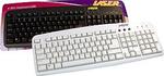 Laser Slim Line104 Keyboard,  Black Color, USB interface