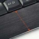 Enermax Aurora Premium Keyboard - Aluminium, KB007U, Black Colour