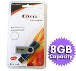 EZcool 8GB USB2.0 Flash Drive Silver/Blue,  Two years warranty