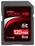 Secure Digital Card,  SanDisk Video HD SDHC Memory Cards 8GB
