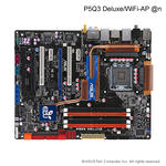 ASUS S775, P5Q3 Deluxe WiFi, P45 Chipset, FSB1600, DDR3, PCIe, RAID, LAN, 2xFW, ATX