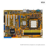 Asus Socket AM2+, M3A, AMD770, DDR2, SATA2, RAID,  GbLAN, ATX