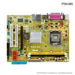 Asus S775, P5N-MX, nF610i,FSB1333(OC),DDR2,VGA,PCIEx16,SATA2,10/100,mATX