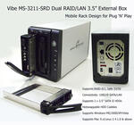 Vibe MS-3211-SRD CyberNetor, RAID/LAN Dual SATA External Enclosure, eSATA/USB2