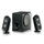 Logitech X-230  2.1Amplified Music Speaker System. 

Crank up the audio on your PC with this 2.1 speaker system and enjoy clean, crisp, consistent sound from your games, music, and more. The Logitech X-230's high-tech subwoofer adjusts itself dynamically to deliver distortion-free bass. And the ...