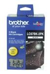 lc-67bk 2pk brother cartridge-black pack printer