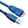 c160-u3-ammcb-3 male color blue braiding 28awg