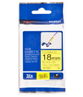 tze-fx641 18mm black yellow flexible image 2