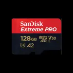 SanDisk 128GB Extreme PRO® microSD™ UHS-I Card with Adapter C10, U3, V30,  A2, 200MB/s Read 90MB/s Write SDSQXCD-128G-GN6MA