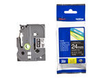 tze-355 24mm white black tape image 2