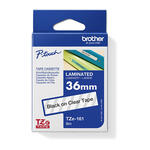 tze-161 36mm black clear tape image 2