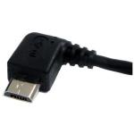 left angle degree micro-usb black