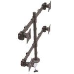 clamp quad-monitor display mounting securely
