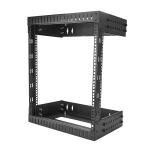 using adjustable wall-mount network rack