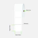 la100100pp1ac25mm label plain 25mm 100mm image 2