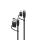 elsi4in1u2bk1.5 cable charging silicone 4-in-1 100w