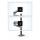 45-549-026 dual stacking tall pole black